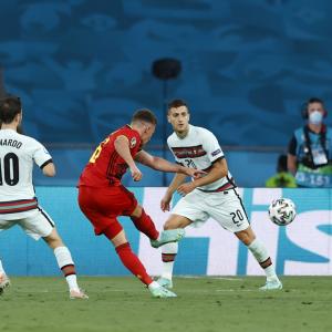 PIX: Thorgan Hazard goal takes Belgium past Portugal