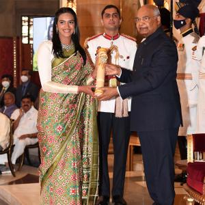 PIX: Padma Bhushan for Sindhu; Rani gets Padma Shri