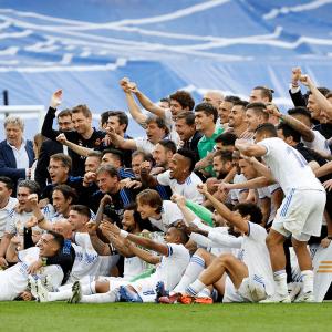 PICS: Real Madrid win 35th La Liga title