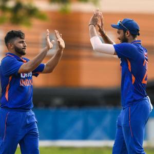 PHOTOS: Samson, Thakur lead India to five-wicket win