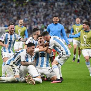 FIFA World Cup PIX: Argentina lead 1-0 at half-time