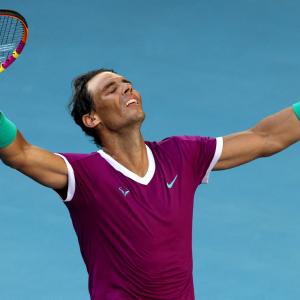 Aus Open PIX: Nadal survives scare; Keys in semis