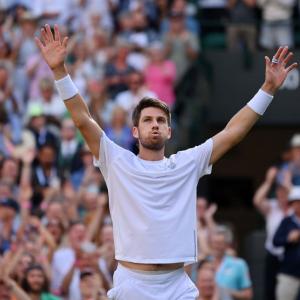 Wimbledon PIX: Battling Norrie sets up Djokovic semis