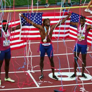 PIX: Lightning Lyles, Jackson blaze to World 200m gold
