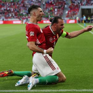 PICS: Hungary score first win over England in 60 years
