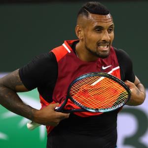 Smitten Kyrgios turns up heat at Indian Wells