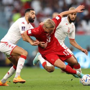 FIFA WC PIX: Denmark held by plucky Tunisia