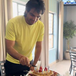 Neeraj Chopra rings in 26 with cake and cheers