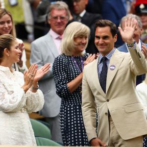 PICS: Centre Court can't get enough of Federer!