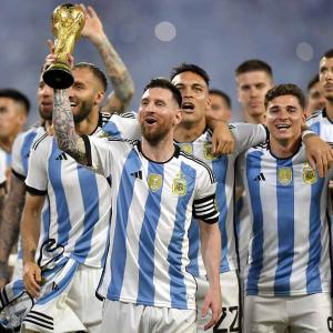 PIX: Milestone Messi 'tricks' Argentina to big win
