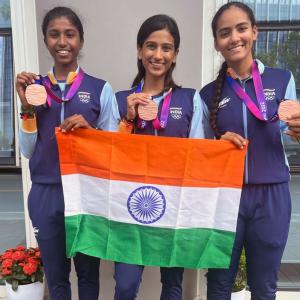 India's men, women win roller skating team bronze!