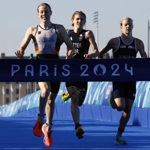 Olympics PIX: Germany win triathlon mixed relay gold