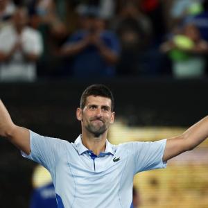 Ruthless Djokovic in quarters; Fritz stuns Tsitsipas