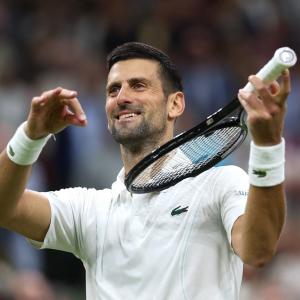 Wimbledon PIX: Djokovic whips Rune; Fritz stuns Zverev