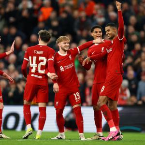 PIX: Liverpool thrash Sparta; Leverkusen, Milan win