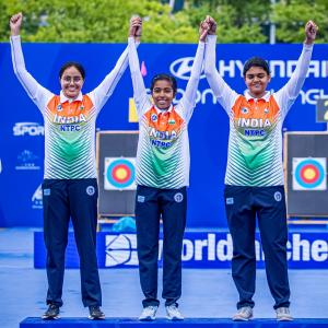 India women win compound archery team World Cup gold
