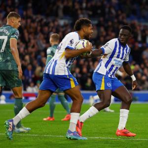 EPL PIX: Brighton stun Spurs; Chelsea, United held