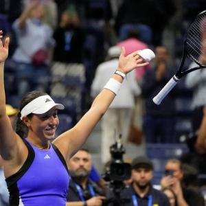 PICS: Sabalenka tames Navarro to make US Open final