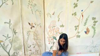 The Girl Who Hand-Painted Alia's Cannes Outfit