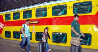 Pix: The superfast double-decker Mumbai-Ahmedabad train