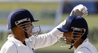 India post record total after Sehwag, Gambhir tons