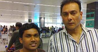 Spotted: Ravi Shastri at Bangalore airport