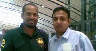 Spotted: Yusuf Pathan in Hyderabad