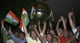 Mad celebration erupt after India win
