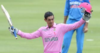 De Kock's century propels SA to big win over India in first ODI