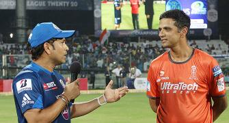 In final T20 outing, Tendulkar, Dravid join mutual admiration club
