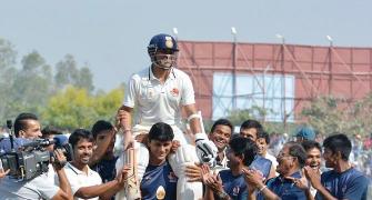 PHOTOS: Tendulkar wins farewell Ranji game, celebrates with Mumbai team
