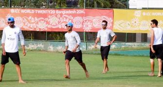 First Look: Indian cricketers play football barefoot