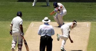 Jittery Aussies rattled after Kohli hit by bouncer