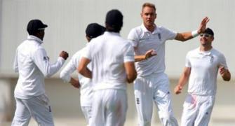 Broad hat-trick and fiery Plunkett lift England on Day 1