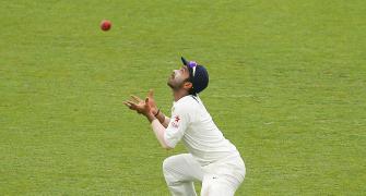 Rahane first fielder to take 8 catches in a Test