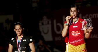 Saina settles for silver, loses to nemesis Marin at Badminton Worlds