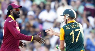 World Cup PHOTOS: De Villiers's sensational batting sinks West Indies