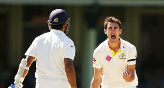 Starc's celebration gets no approval from captain Smith