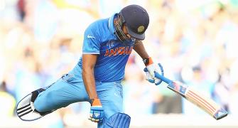 World Cup PHOTOS: 'Lucky' Rohit hits ton against Bangladesh