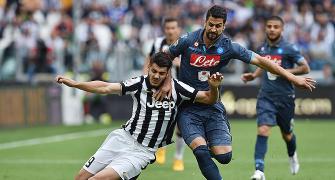 Serie A: Britos sent off as Napoli Champions League hopes fade