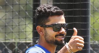 Captain Kohli cuts special '500th Test' cake in Kanpur
