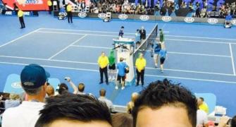 PHOTOS: Kohli, Yuvraj, Maxwell's day out at the Australian Open