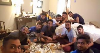 Dhoni's 'down to earth' team dinner with his young guns