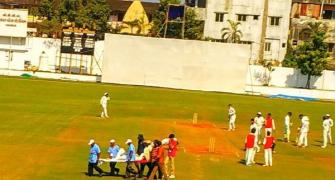 Ranji cricketer hospitalised after being hit on head