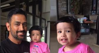 Dhoni's bonding with daughter Ziva and it's melting lots of hearts...
