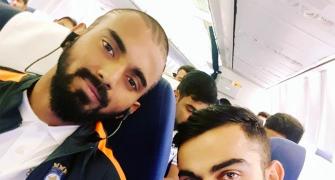PHOTOS: Team India in selfie mode after flight delayed