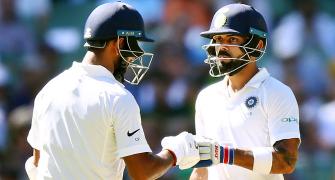 PHOTOS: Agarwal, Pujara give India upperhand on opening day