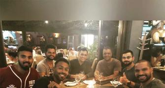 Kohli and friends celebrate T20I win with dinner