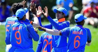 PIX: India thrash Pak by 203 runs to storm into U-19 World Cup final