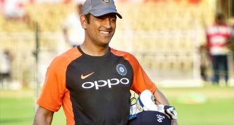 PHOTOS: Dhoni slogs it out in the nets ahead of 4th ODI